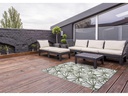 Esschert Design Teppich 240 x 150 cm Blumenmuster