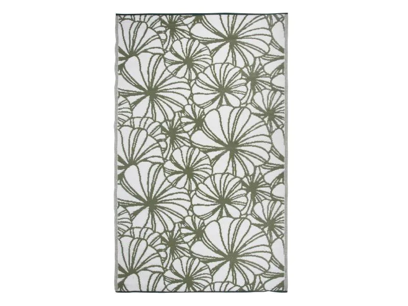Esschert Design Teppich 240 x 150 cm Blumenmuster