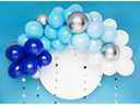 Partydeco Luftballons Girlande Blau-Silber 2 m, 60 Ballons