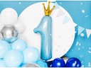 Partydeco Luftballons Girlande Blau-Silber 2 m, 60 Ballons