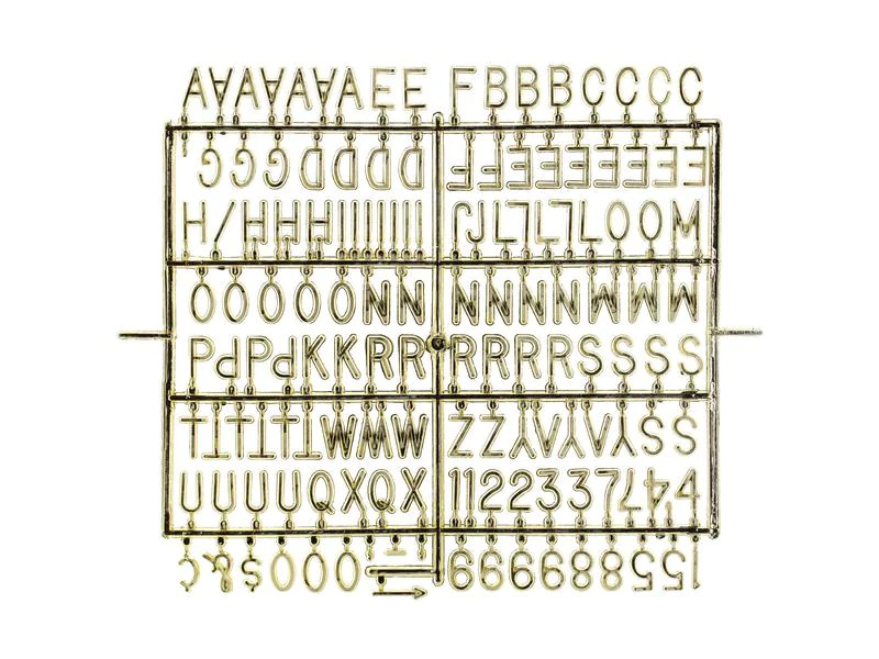 Partydeco Partyaccessoire Buchstabentafel Herz mit Buchstaben, Weiss