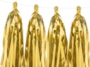 Partydeco Partyaccessoire Girlande Quasten 1.5 m, Gold