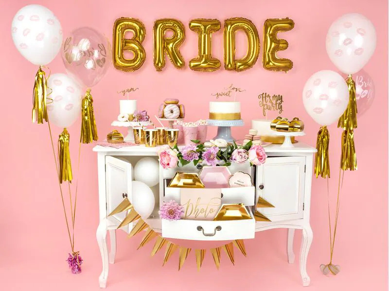 Partydeco Partyaccessoire Girlande Quasten 1.5 m, Gold