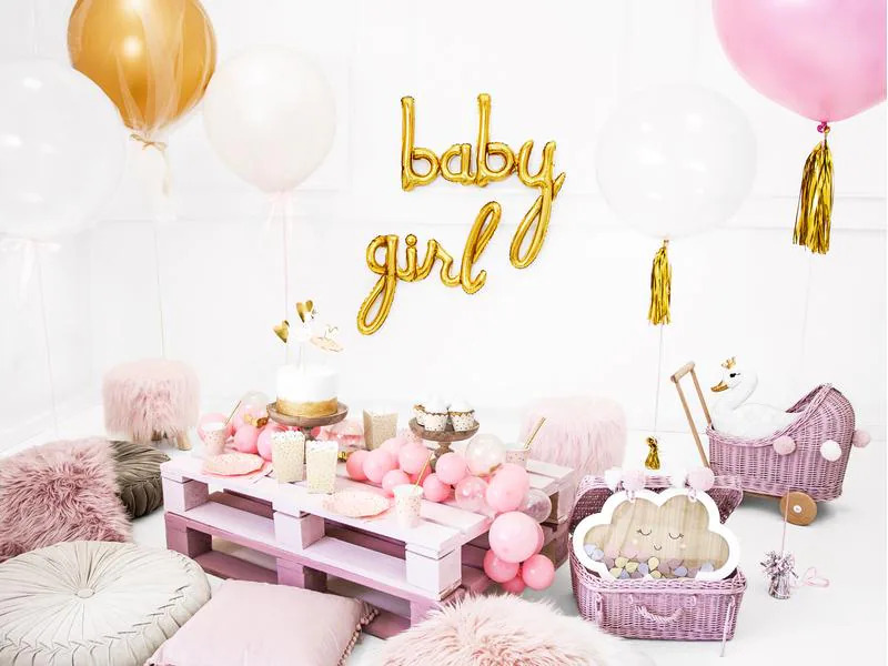 Partydeco Partyaccessoire Girlande Quasten 1.5 m, Gold