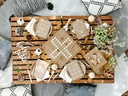 Partydeco Partyaccessoire Holzschrift Kids Table 38 x 10 cm, Weiss