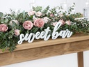 Partydeco Partyaccessoire Holzschrift Sweet Bar 37 x 10 cm, Weiss
