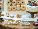 Partydeco Partyaccessoire Holzschrift Sweet Bar 37 x 10 cm, Weiss