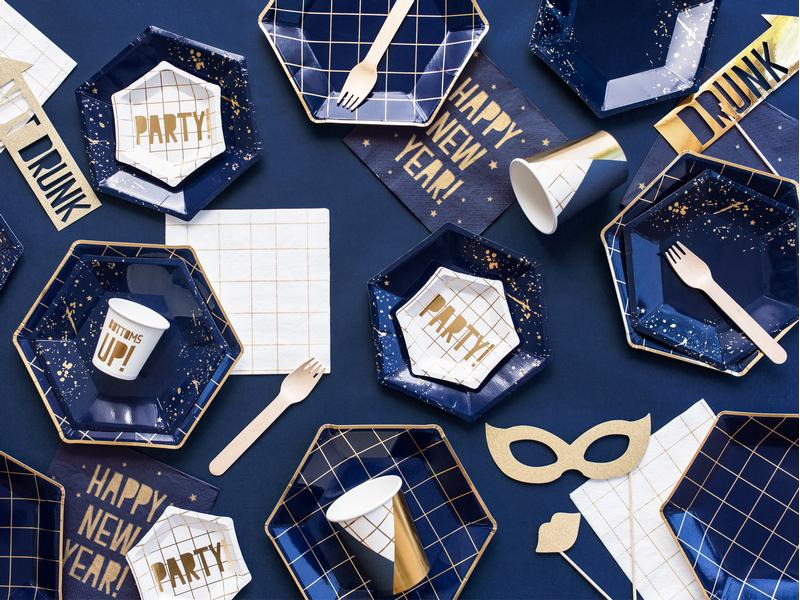 Partydeco Partyaccessoire Photo Booth Lets Celebrate 8-teilig, Gold