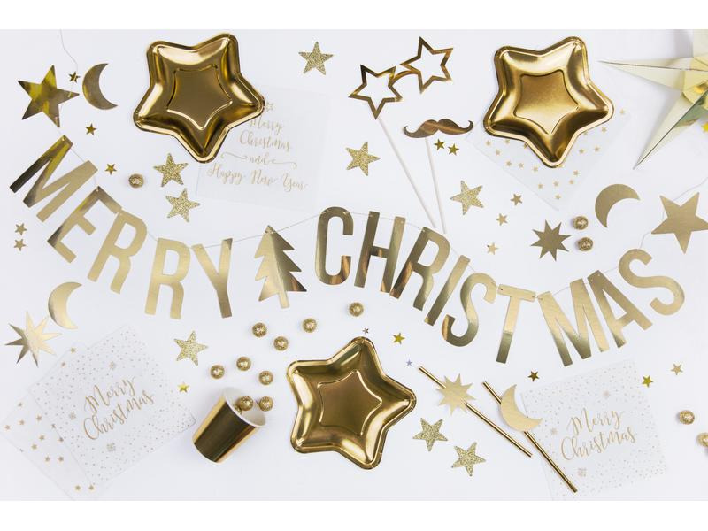 Partydeco Partyaccessoire Photo Booth Lets Celebrate 8-teilig, Gold