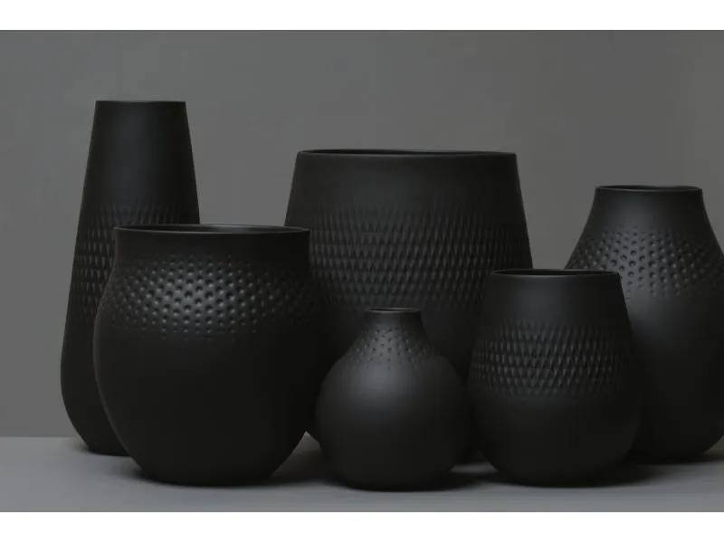 Villeroy &amp; Boch Vase Collier Perle No. 1, Schwarz