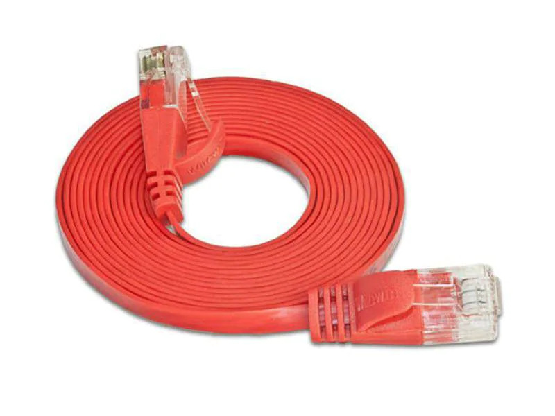 SLIM Slimpatchkabel  Cat 6, UTP, 0.1 m, Rot
