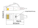 SLIM Slimpatchkabel  Cat 6, UTP, 0.1 m, Violett