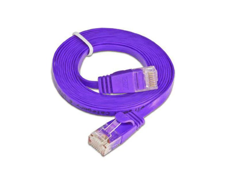 SLIM Slimpatchkabel  Cat 6, UTP, 0.1 m, Violett