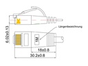 SLIM Slimpatchkabel  Cat 6, UTP, 0.1 m, Weiss