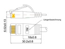SLIM Slimpatchkabel  Cat 6, UTP, 0.15 m, Orange