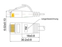 SLIM Slimpatchkabel  Cat 6, UTP, 0.15 m, Rot