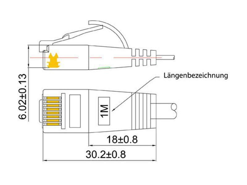 SLIM Slimpatchkabel  Cat 6, UTP, 0.25 m, Blau