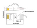 SLIM Slimpatchkabel  Cat 6, UTP, 0.25 m, Blau