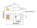 SLIM Slimpatchkabel  Cat 6, UTP, 0.25 m, Gelb