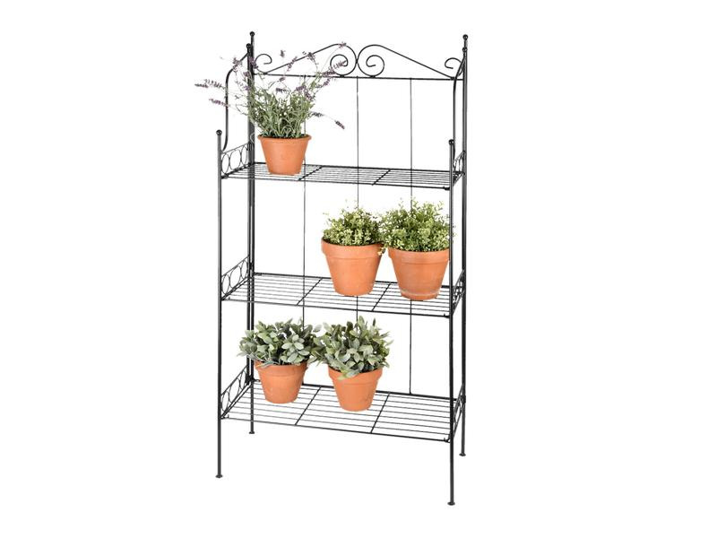 Esschert Design Blumentreppe aus Stahl, rechteckig