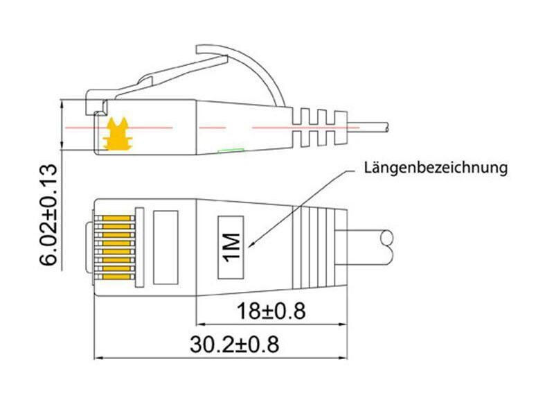 SLIM Slimpatchkabel  Cat 6, UTP, 0.25 m, Grau
