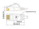 SLIM Slimpatchkabel  Cat 6, UTP, 0.25 m, Grau