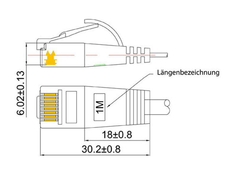 SLIM Slimpatchkabel  Cat 6, UTP, 0.25 m, Grün