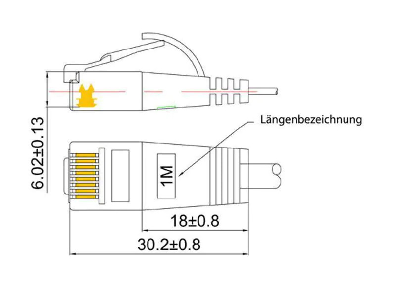 SLIM Slimpatchkabel  Cat 6, UTP, 0.25 m, Schwarz