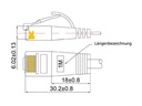 SLIM Slimpatchkabel  Cat 6, UTP, 0.5 m, Violett