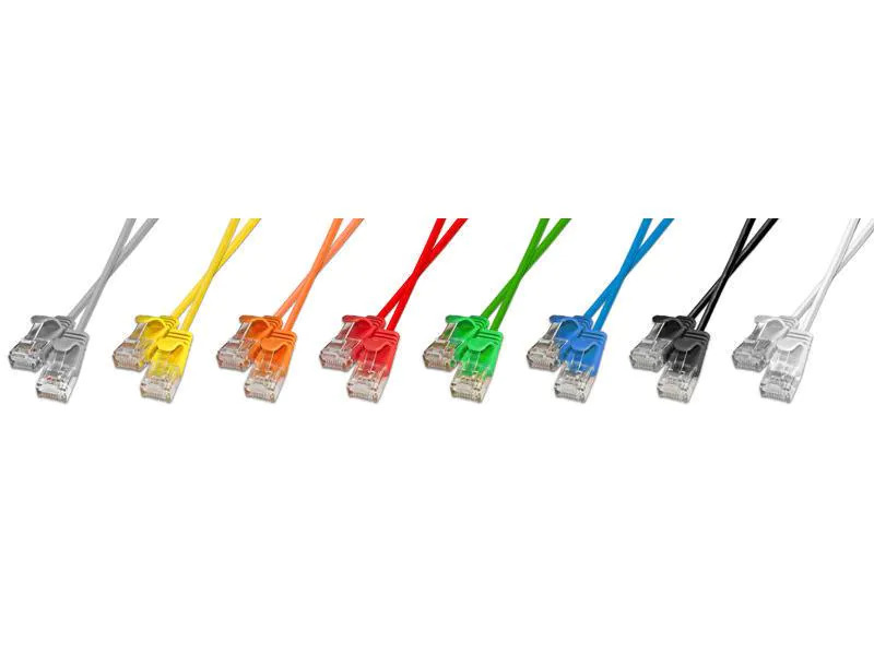 SLIM Slimpatchkabel  Cat 6, UTP, 1 m, Blau