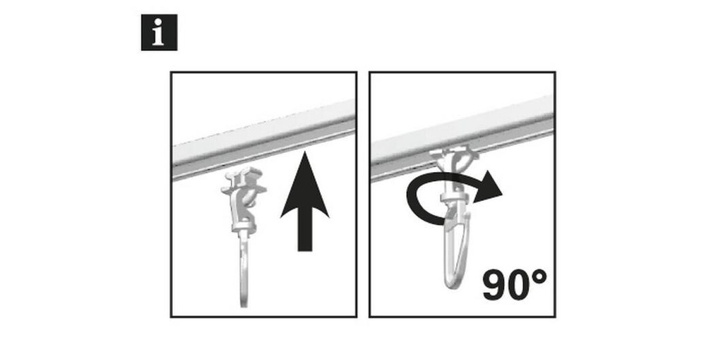Gardinia Ösengleiter mit Haken 20 Stück, Weiss