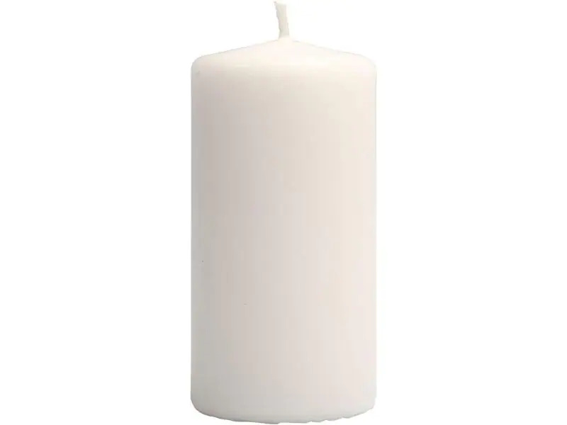 Creativ Company Zylinderkerze Ø 5 cm Weiss, 6 Stück