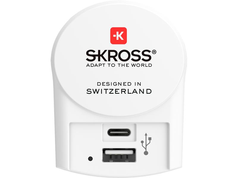 SKROSS Weltreiseadapter PRO+ USB (A+C)