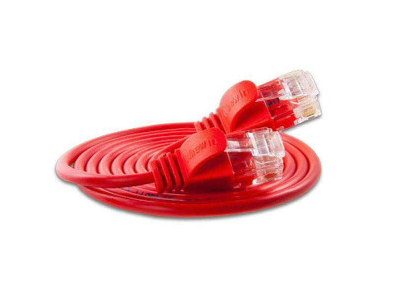 SLIM Slimpatchkabel  Cat 6, UTP, 1 m, Rot