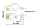 SLIM Slimpatchkabel  Cat 6, UTP, 1 m, Schwarz
