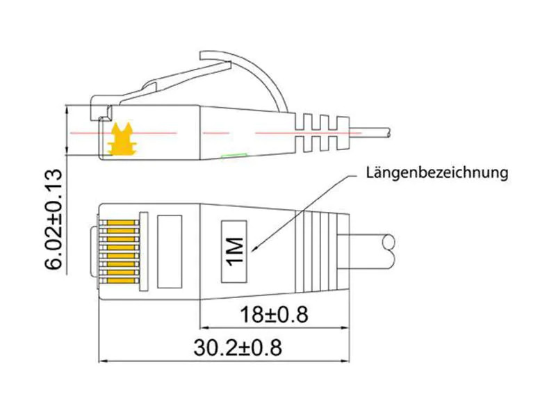 SLIM Slimpatchkabel  Cat 6, UTP, 1.5 m, Grau