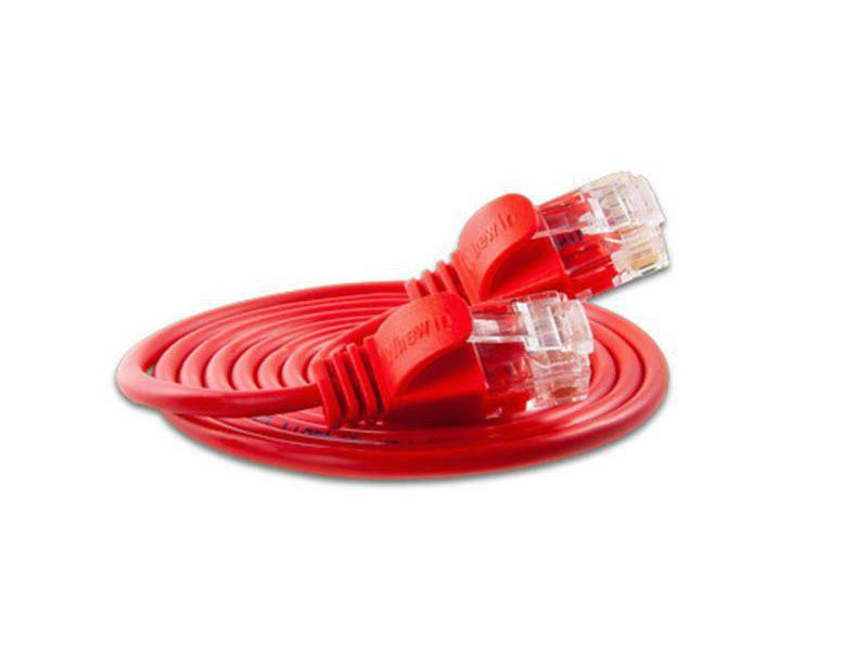 SLIM Slimpatchkabel  Cat 6, UTP, 1.5 m, Rot
