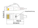 SLIM Slimpatchkabel  Cat 6, UTP, 15 m, Blau