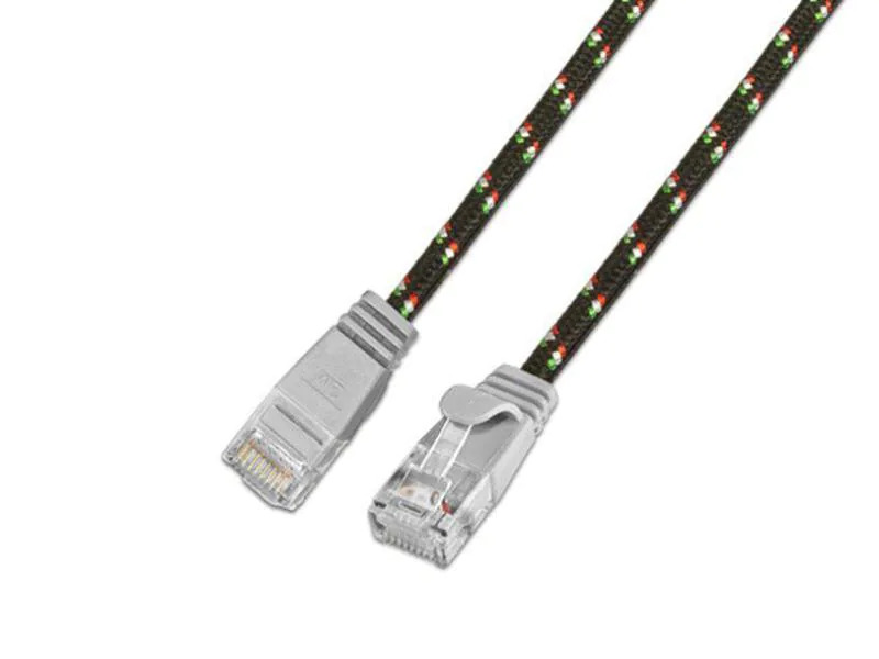 SLIM Slimpatchkabel  Cat 6, UTP, 2 m, Grau