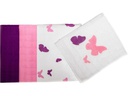 MAKIAN Mulltuch 4-er Set 80 x 80 cm Pink und Weiss Schmetterling