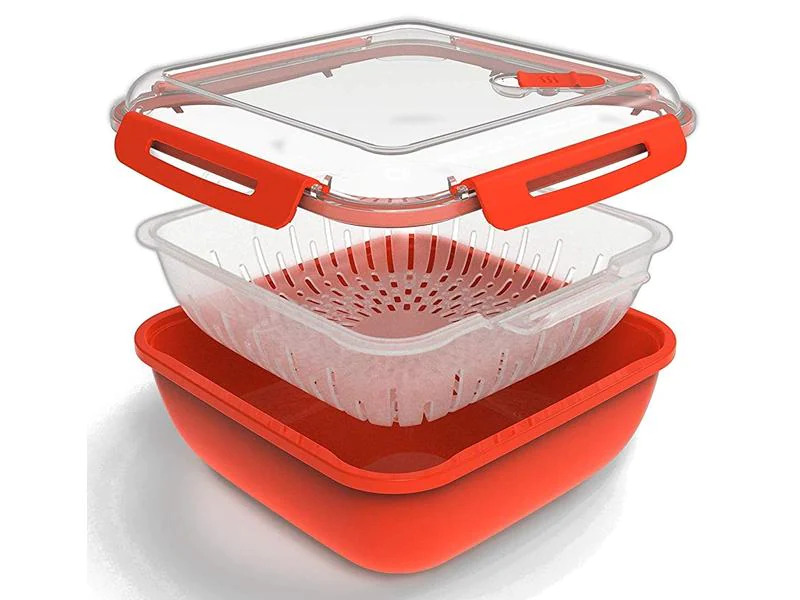Rotho Mikrowellendose Memory Microwave 1.7 l, Rot