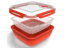Rotho Mikrowellendose Memory Microwave 1.7 l, Rot