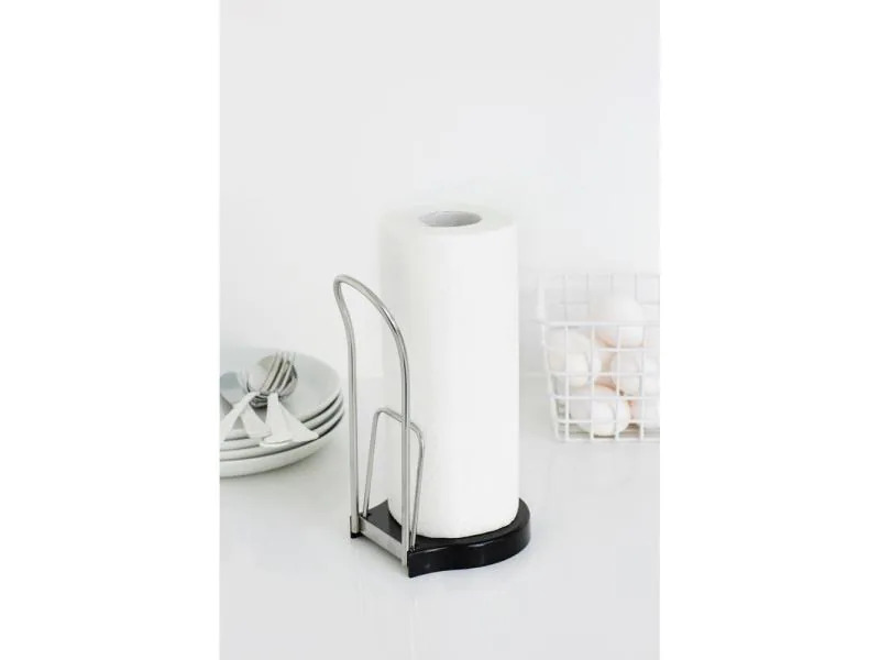 Brabantia Küchenrollenhalter Schwarz/Silber