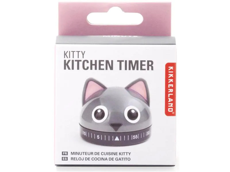 Kikkerland Küchentimer Katze Grau