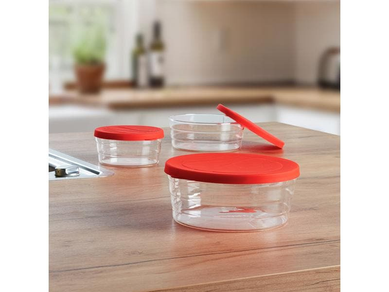 Rotho Vorratsdose Centric 3-teilig, 2.6 l, Transparent