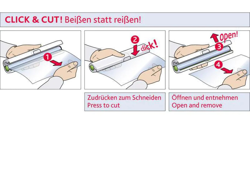 Emsa Folienschneider Click&amp;Cut Weiss/Hellgrün
