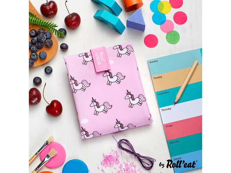 Roll'eat Lunchbeutel BocnRoll Animals Rosa, Einhorn