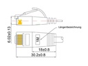 SLIM Slimpatchkabel  Cat 6, UTP, 3 m, Orange