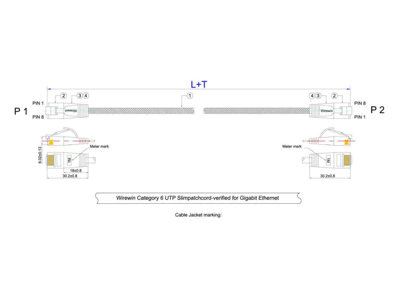 SLIM Slimpatchkabel  Cat 6, UTP, 5 m, Gelb