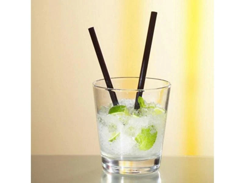 depa Cocktail Strohhalme 200 Stück, Schwarz
